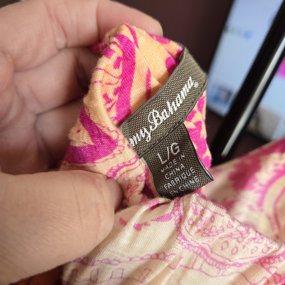 Tommy Bahama Floral Orange and Pink Maxi Dress - Picture 6 of 7